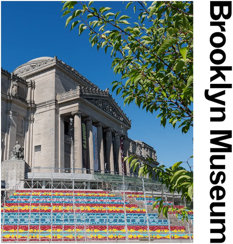 Photograph of Nico Williams: Aaniin, I See Your Light with Brooklyn Museum logo