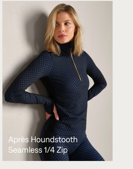 Apres Houndstooth Seamless 1/4 Zip