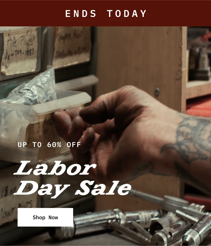 Up To 60% Off. Labor Day Sale. Shop Now.
