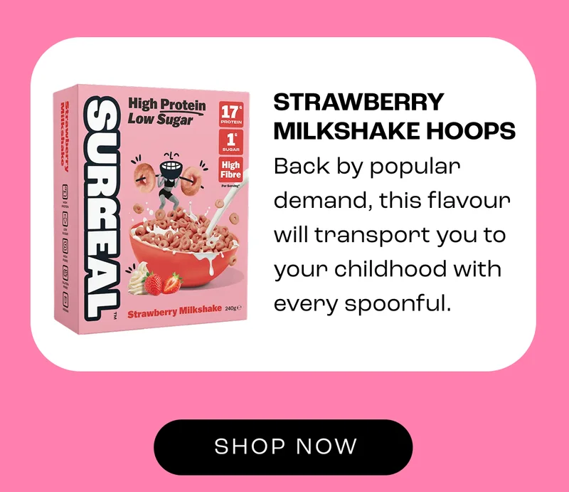 Strawberry Milkshake Hoops Back by popular demand, this flavour will transport you to your childhood with every spoonful.