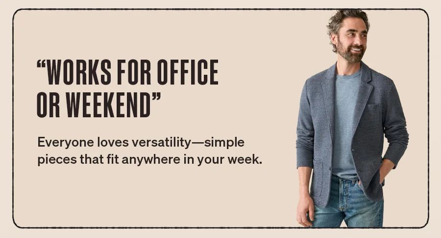 "Works for office or weekend"