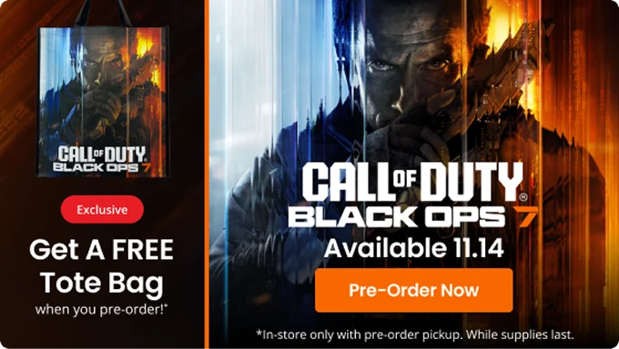 Get A FREE Tote Bag when you pre-order!* | Call Of Duty Black Ops 7 | Available 11.14 | Pre-Order Now