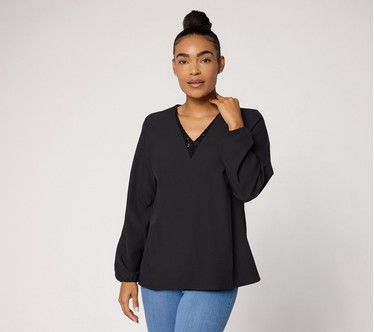 Jingle Belles by Kim Gravel Dazzling Popover Blouse