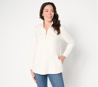 Belle by Kim Gravel Elevate the Everyday Fleece Half Zip