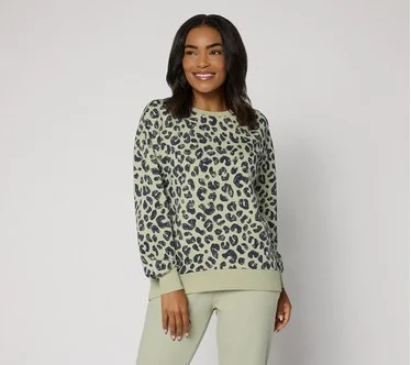 Belle by Kim Gravel French Terry Roar in Style Animal Top
