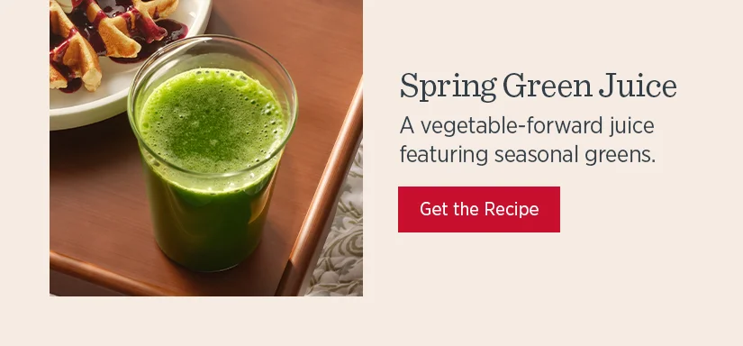 Spring Green Juice - A vegetable-forward juice featuring seasonal greens,