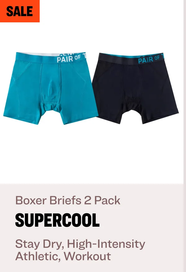 sale Boxer Briefs 2 Pack supercool Stay Dry, High-Intensity Athletic, Workout