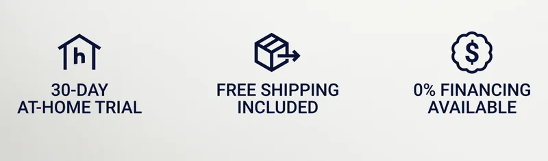 30-day at-home trial Free shipping included 0% Financing available
