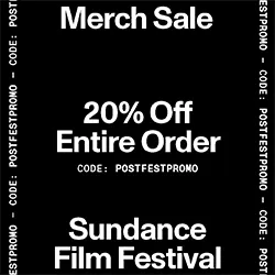 Merch sale image. Gif of various Festival products.