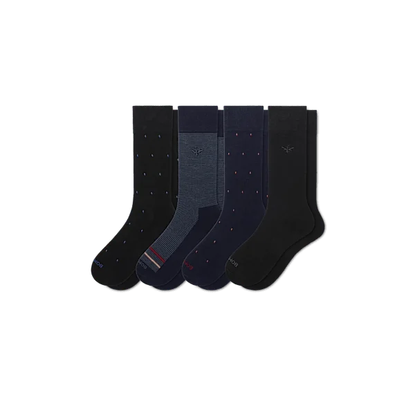 Men's Dress Calf Sock 4-Pack