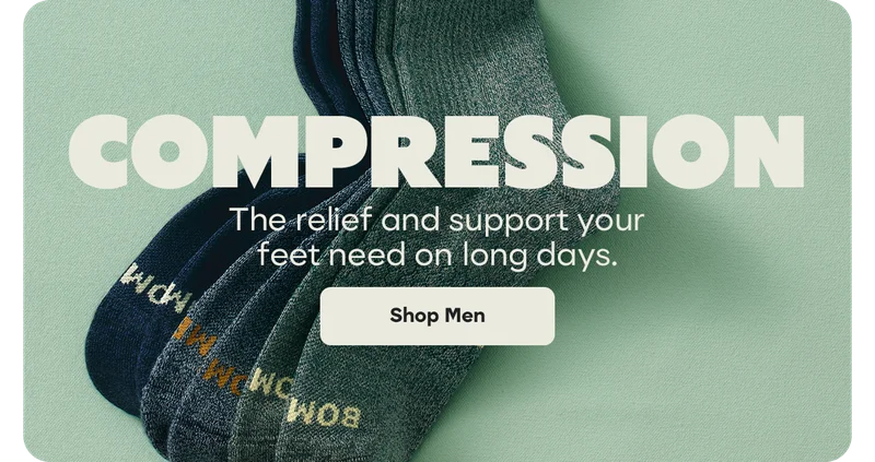 COMPRESSION | The relief and support your feet need on long days. | Shop Men
