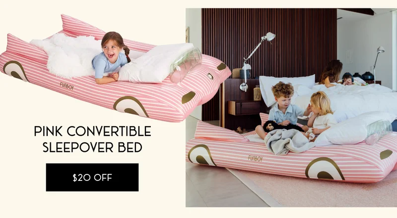 Pink Convertible Sleepover Bed | $20 OFF