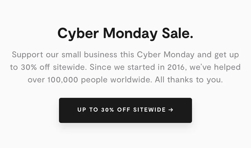 Up to 30% off sitewide