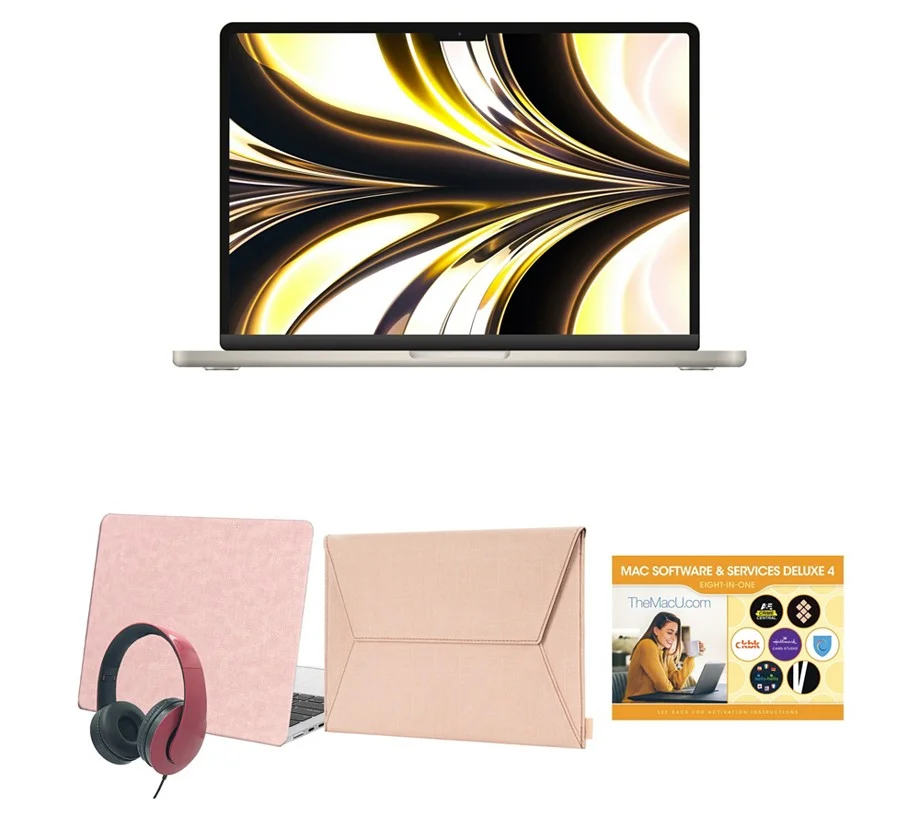 Apple MacBook Air 13" Laptop, M2 Chip w/ Incase Sleeve & Accs