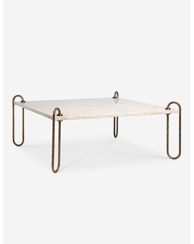 Kimberly Square Coffee Table-Ivory Marble