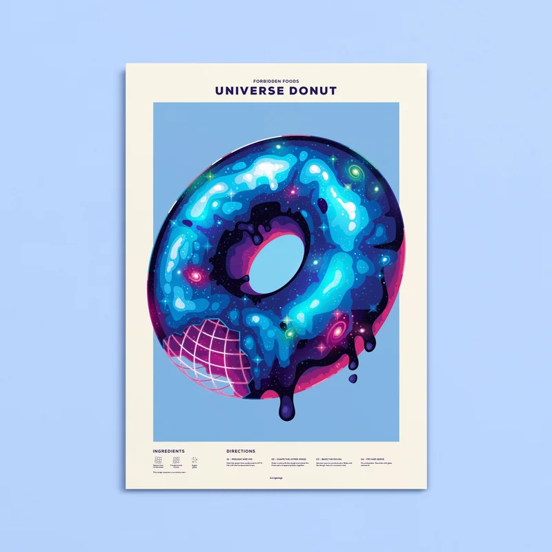 Image of Forbidden Foods: Universe Donut Poster