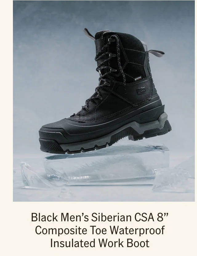 Black Men's Siberian CSA 8" Composite Toe Waterproof Insulated Work Boot