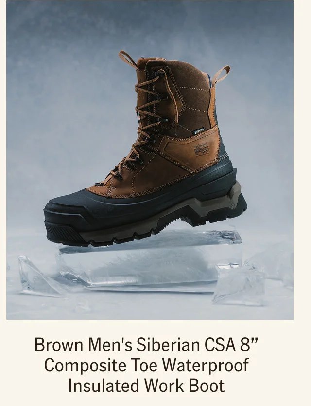 Brown Men's Siberian CSA 8" Composite Toe Waterproof Insulated Work Boot