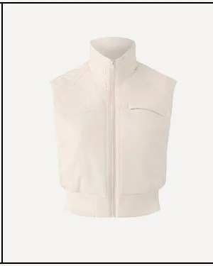 POLAR FLEECE WINTRY MIX VEST IN IVORY