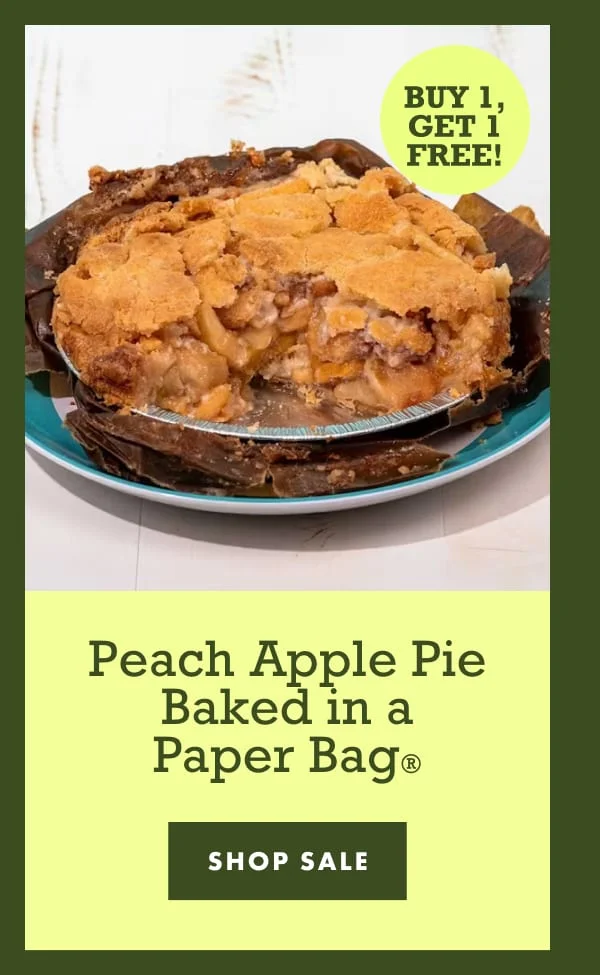 Peach Apple Pie Baked in a Paper Bag Peach Apple Pie Baked in a Paper Bag