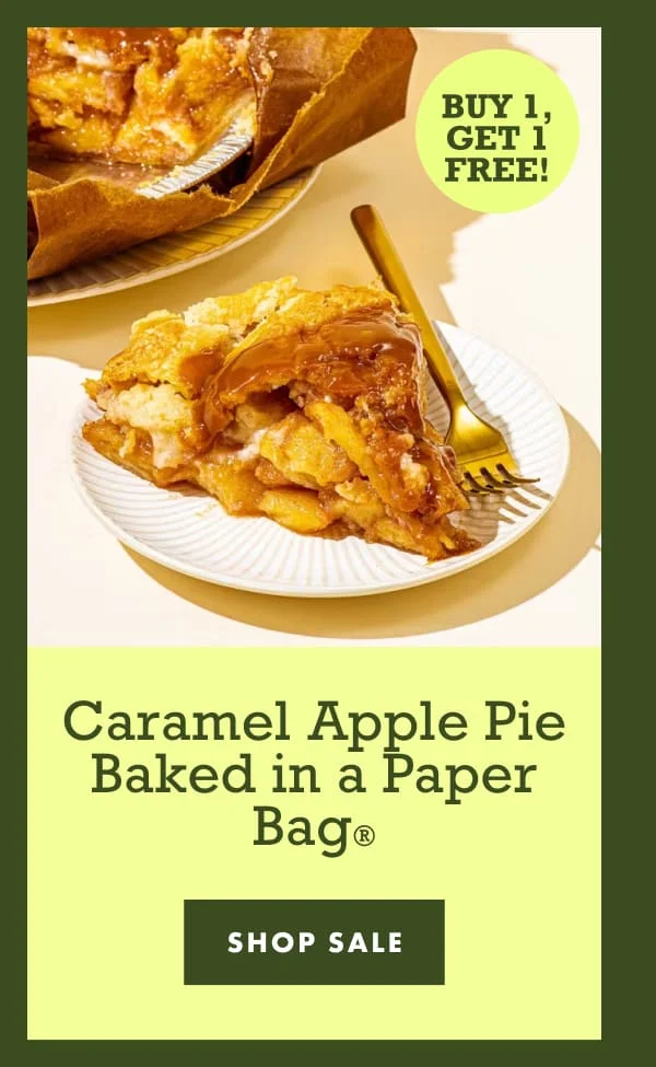 Caramel Apple Pie Baked in a Paper Bag Caramel Apple Pie Baked in a Paper Bag