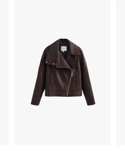 Leather Moto Jacket Toffee