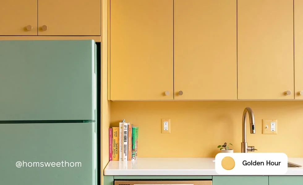 Kitchen painted in Golden Hour
