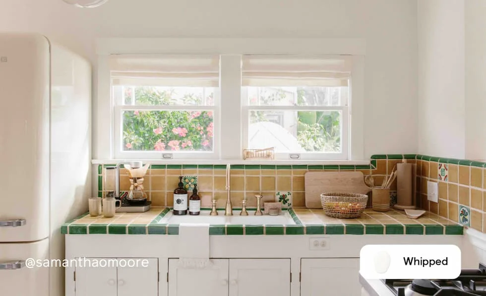 Kitchen painted in Whipped