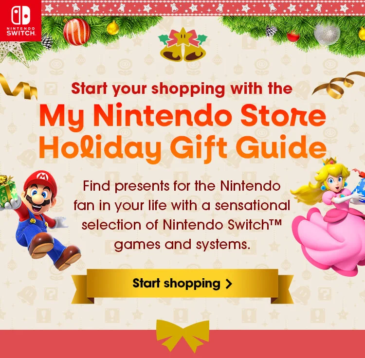 Start your shopping with the My Nintendo Store Holiday Gift Guide. Find presents for the Nintendo fan in your life with a sensational selection of Nintendo Switch games and systems. Start shopping.