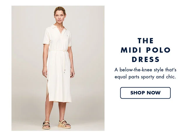 The midi polo dress A below-the-knee style that's equal parts sporty and chic. Shop now