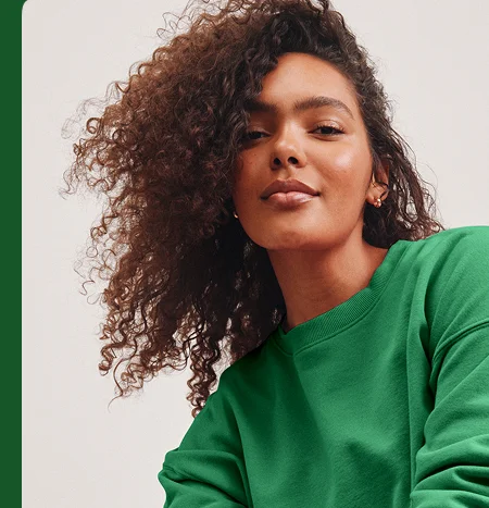 LuxeFleece Crewneck Sweatshirt in Home Court Green
