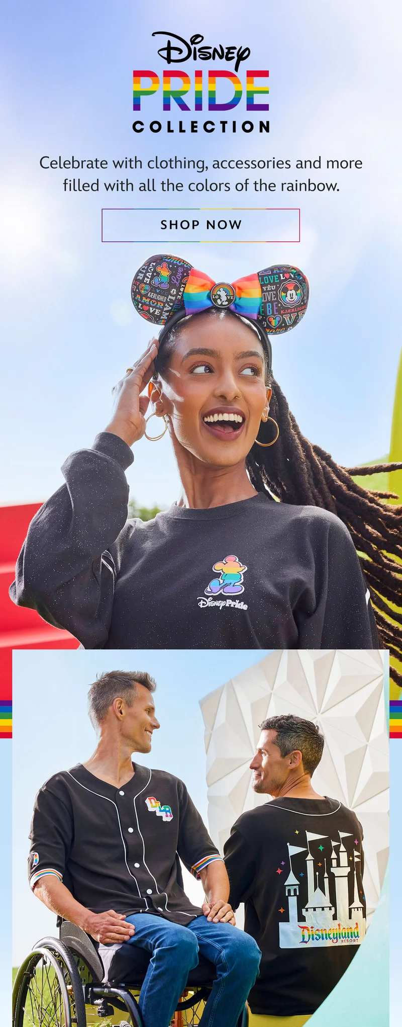 Disney Pride Collection. Celebrate with clothing, accessories and more filled with all the colors of the rainbow. | Shop Now