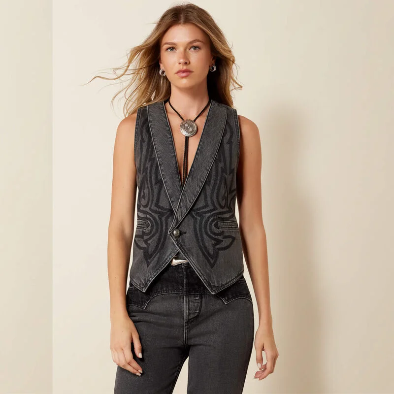 Lux Denim Vest