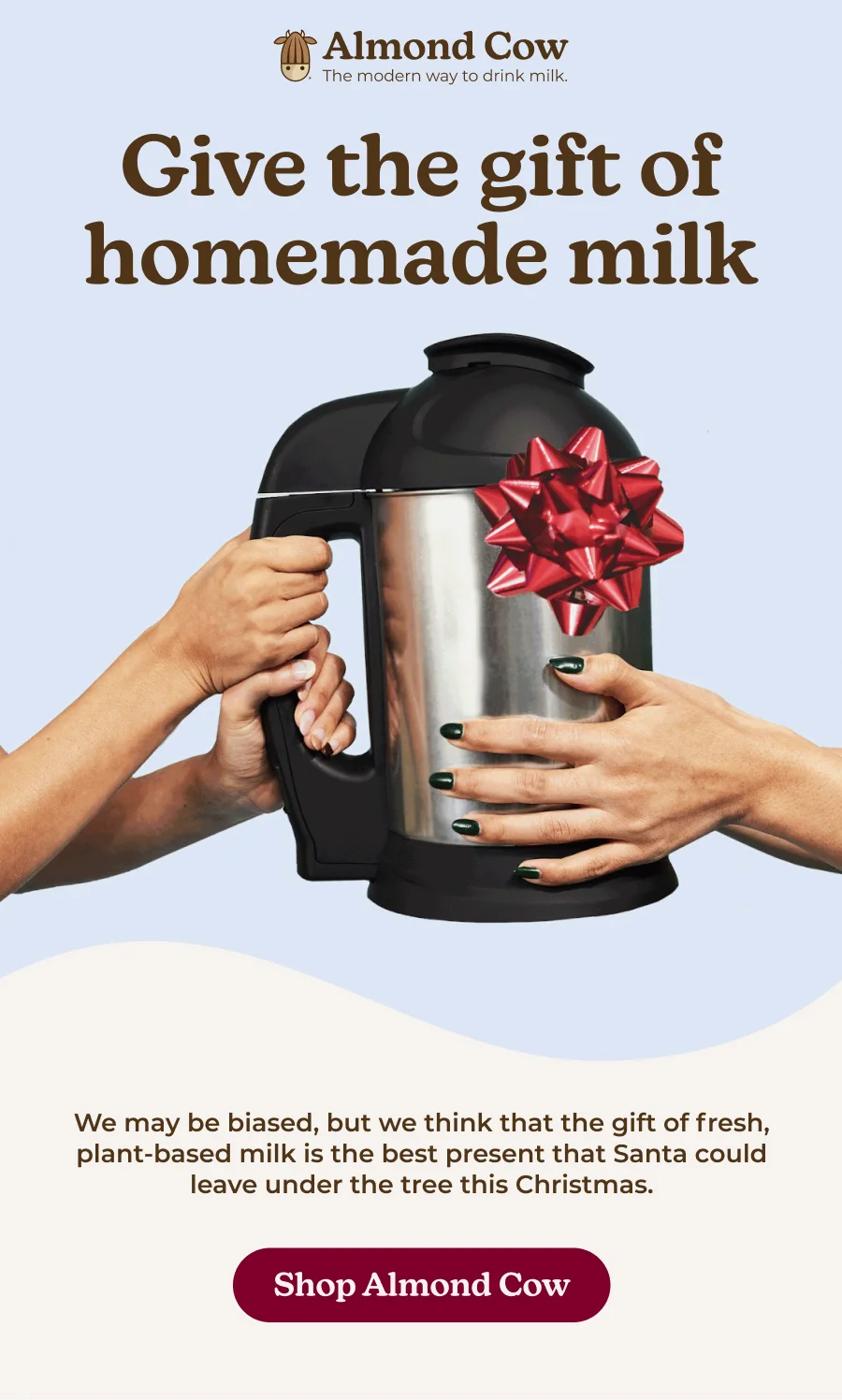 give the gift of homemade milk, last day to order for christmas delivery