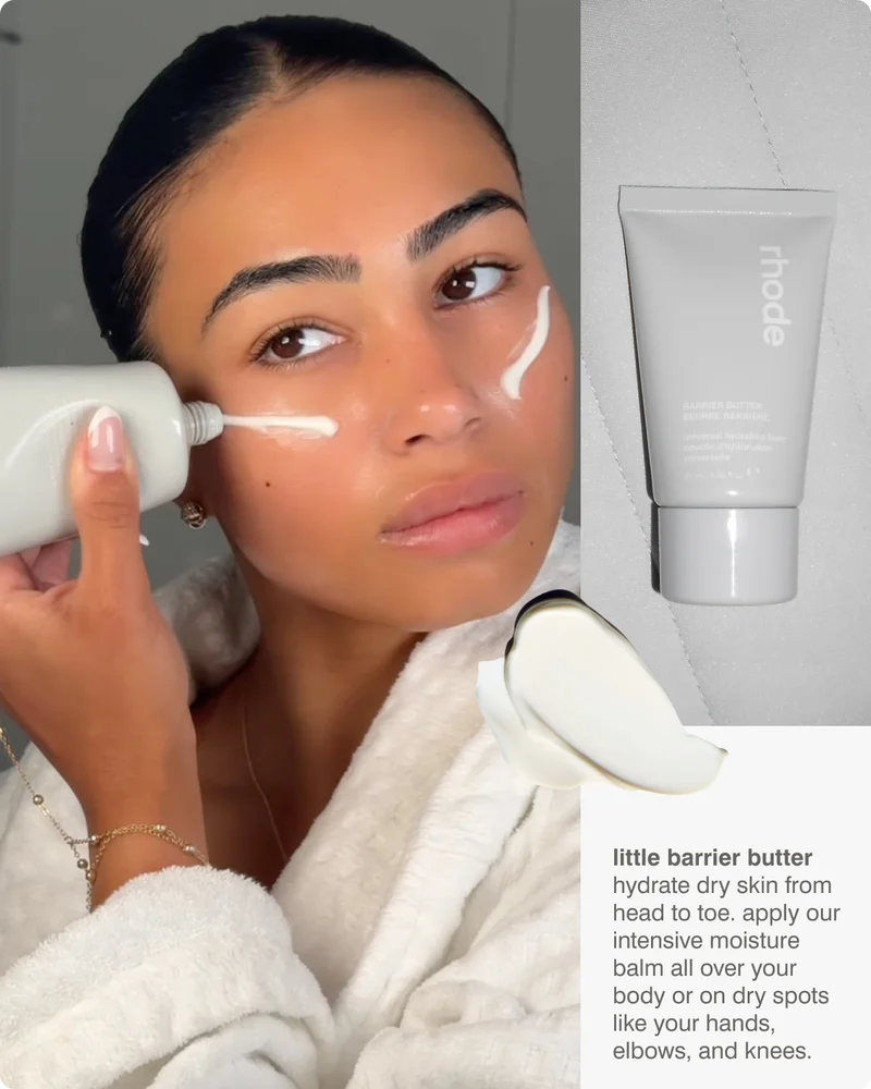 little barrier butter: hydrate dry&nbsp;skin from head to toe. apply our intensive moisture balm all over your body or on dry spots like your hands, elbows, and knees.