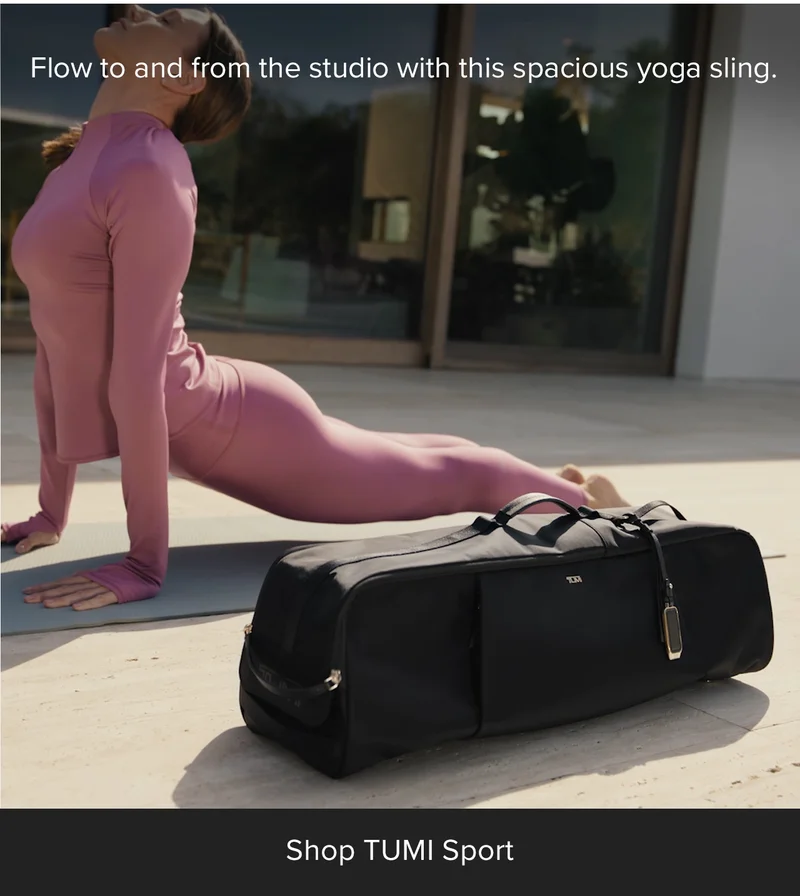 Flow to and from the studio with this spacious yoga sling.