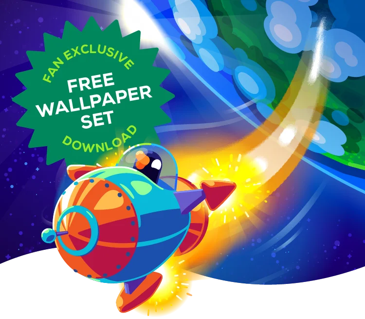 Free Wallpaper Set – Duck in Space