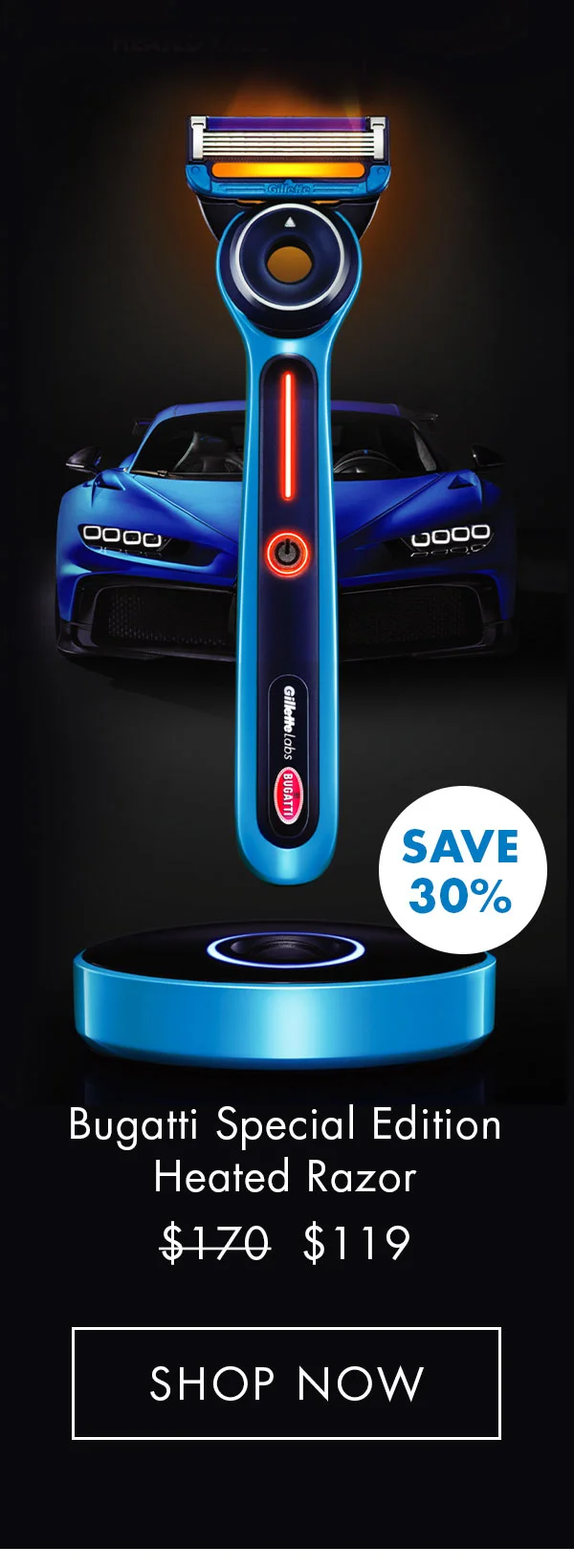 Bugatti Special Edition Heated Razor. SAVE 30%. Was $170, Now $119. SHOP NOW