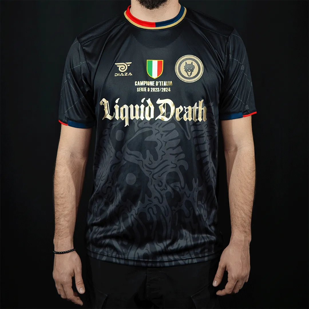 liquid death x campobasso limited edition jersey