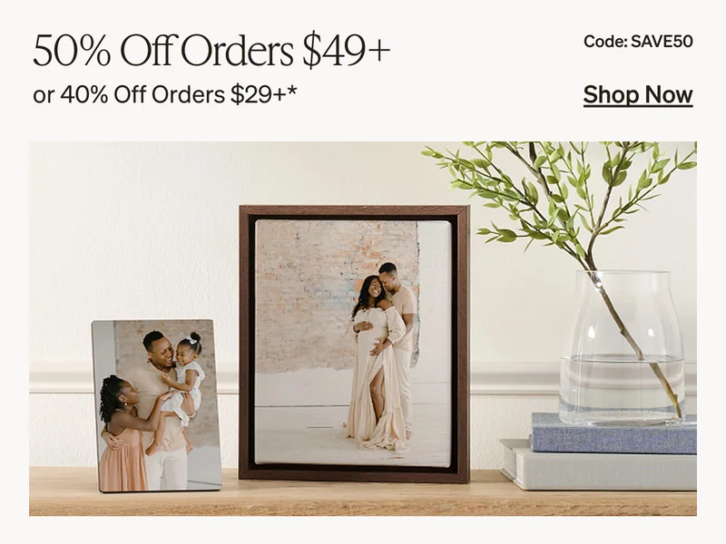 50% Off Orders $49+, 40% Off Orders $29+