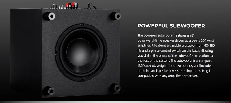 Monoprice Premium 5.1.4 Channel Immersive Home Theater System with Subwoofer