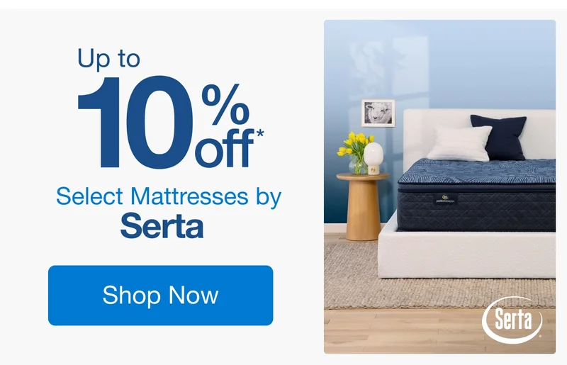 Up to 10% Off Select Mattresses by Serta*