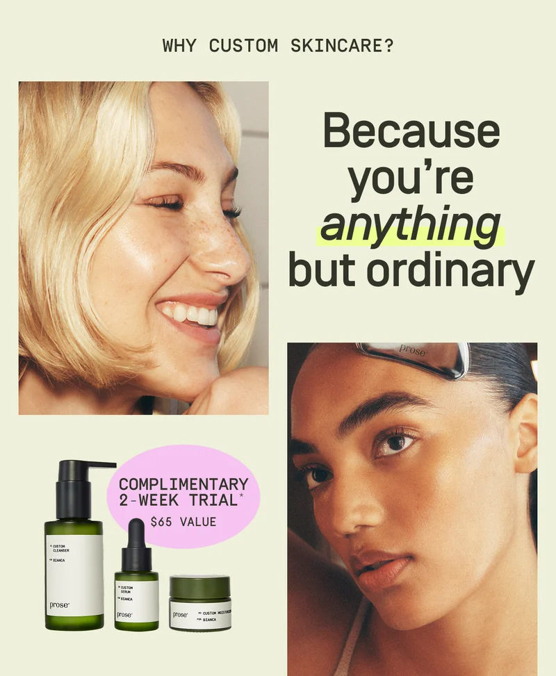 Why custom skincare? Because you're anything but ordinary