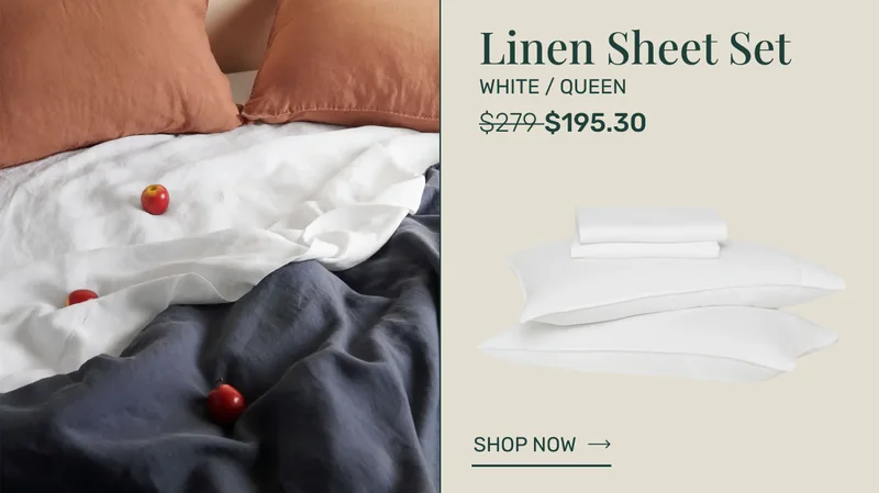 Linen Sheet Set - White / Queen