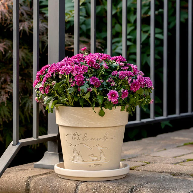 Personalized Clay Flower Pot