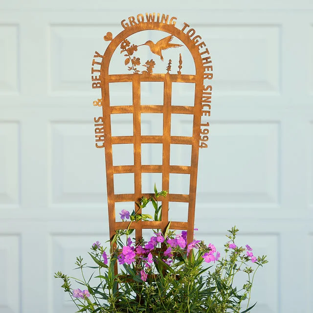 Personalized Outdoor Garden Trellis
