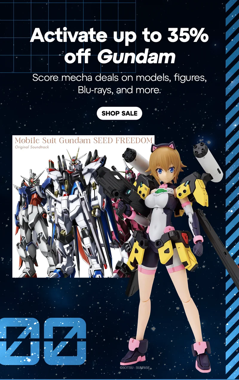 Activate up to 35% off Gundam. Score mecha deals on models, figures, Blu-rays, and more. Shop sale.