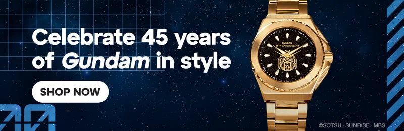 Celebrate 45 years of Gundam in style. Shop now.