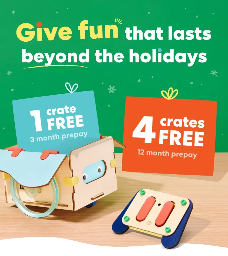 Give fun that lasts beyond the holidays! Get up to 4 crates FREE