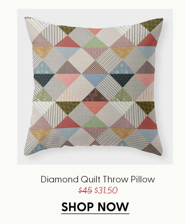 Diamond Quilt Throw Pillow